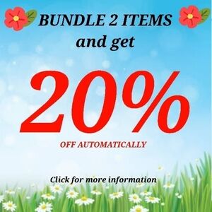 Bundle 2 Items & Get 20% Off Automatically: Click For More Information